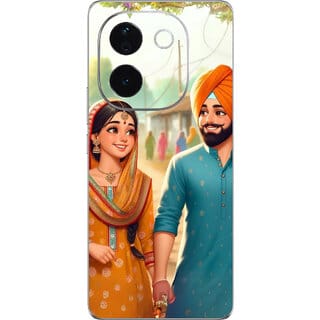 Yug Emporium Back Skin Wrap For IQOO Z9s Pro 5G Premium Quality Full Coverage (Punjabi) (Back Cover Multicolor)
