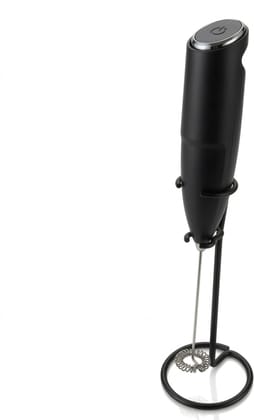 TrueSnap Mini Electric USB Rechargeable Handheld Milk Frother & Whisk, Portable Foam Mixer for Coffee, Latte, Cappuccino, Matcha & Kitchen Use - Black