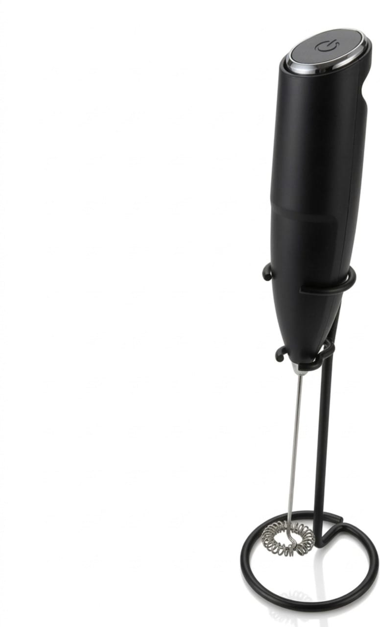 TrueSnap Mini Electric USB Rechargeable Handheld Milk Frother & Whisk, Portable Foam Mixer for Coffee, Latte, Cappuccino, Matcha & Kitchen Use - Black