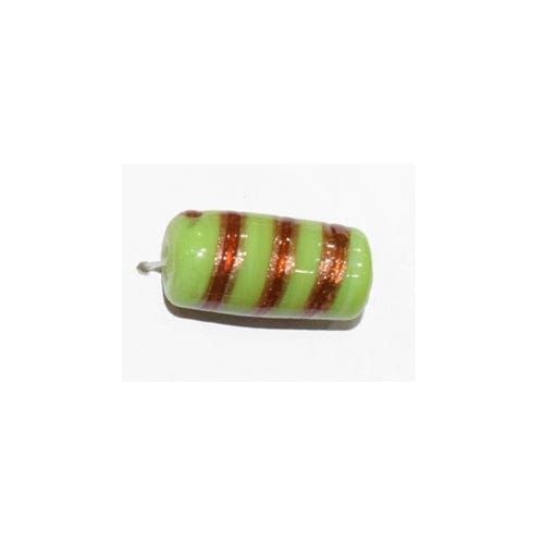Beadwaala Handmade Fancy Lampwork Glass Beads For Jewelry Making. (Tube) SFL-197-Per Packet 25 Pcs / 21X11 MM