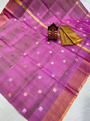 Pure Uppada Silver Coin Buta Saree