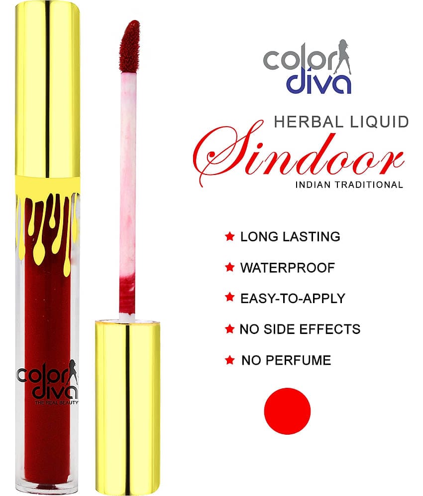COLOR DIVA Waterproof & Long Lasting Sindoor, Red, 6ml (S101)