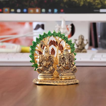 Dreamkraft Golden Divine Mini Ganesh Lakshmi Statue Intricately Designed Spiritual Showpiece (10 x 8 x 10 cm) Dreamkraft Golden Divine Mini Ganesh Lakshmi Statue Intricately Designed Spiritual Showpiece (10 x 8 x 10 cm)
