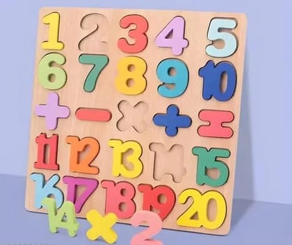 Alphabet & Number ABC Wooden Puzzles for Preschool & Toddlers-alphabet
