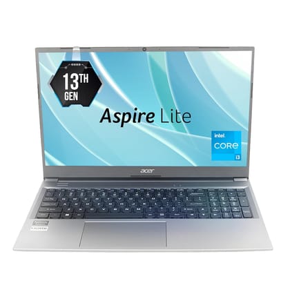 Acer Aspire Lite (AL15-53) 13th Gen, Intel Core i3-1305U, 8GB RAM, 512GB SSD, Full HD, 15.6"/39.62cm, Windows 11 Home, Steel Gray, 1.59KG, Metal Body, 36 WHR, Thin and Light Premium Laptop
