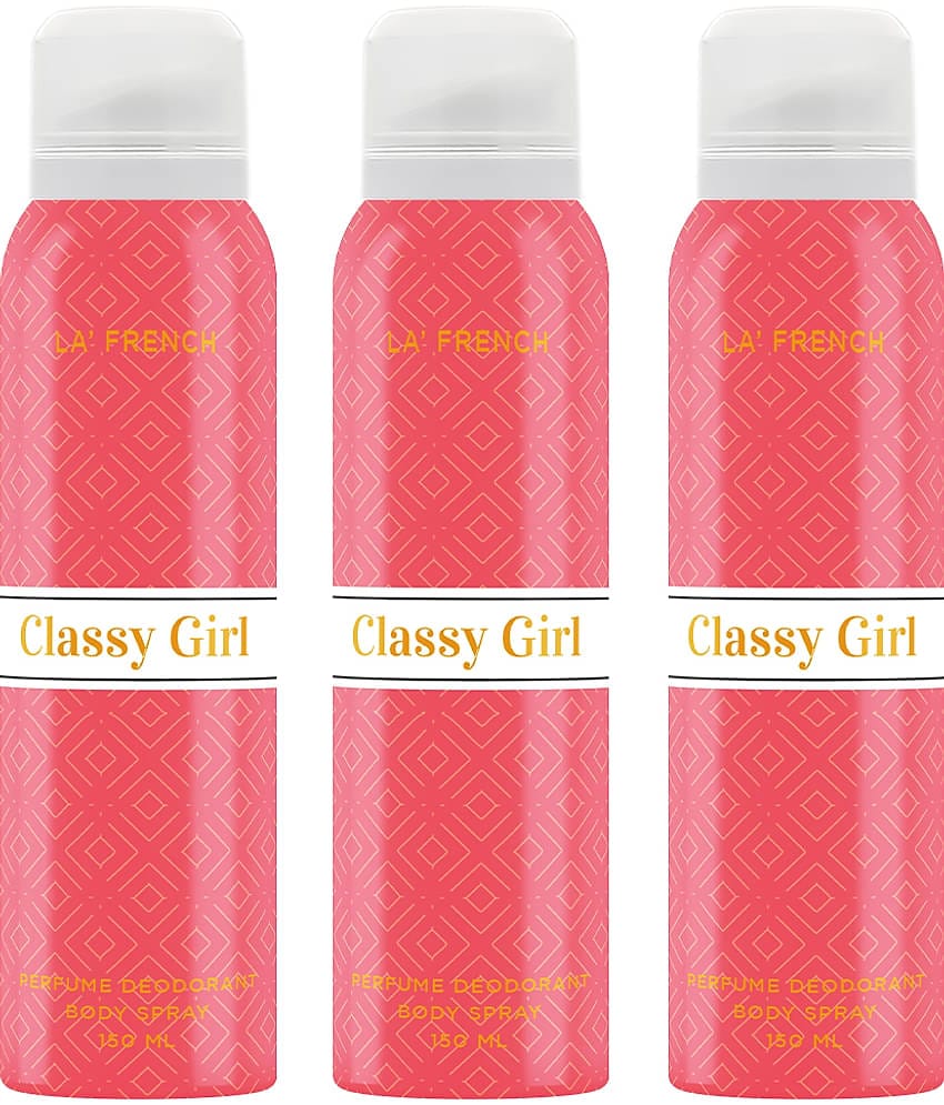 LA FRENCH - LF_Classy Girl_Deodorant_150ml_Pack Of 3 Deodorant Spray for Women 450 ml ( Pack of 3 )
