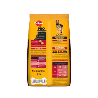 Pedigree PRO Adult (18 Months Onwards) Large Breed Dry Dog Food 1.2kg