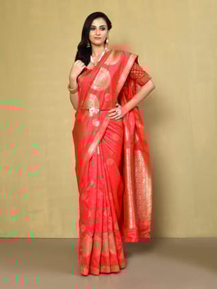 Red banarasi  Silk Saree