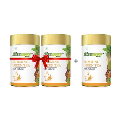 Freshville Slimming Green Tea 45 Days Pack Burns Fat and Supports Weight Loss with Herbs 150gram Freshville Slimming Green Tea 45 Days Pack Burns Fat and Supports Weight Loss with Herbs 150gram