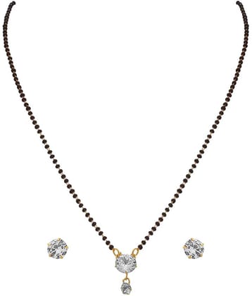 Jewar Mandi - Golden Mangalsutra Set ( Pack of 1 )