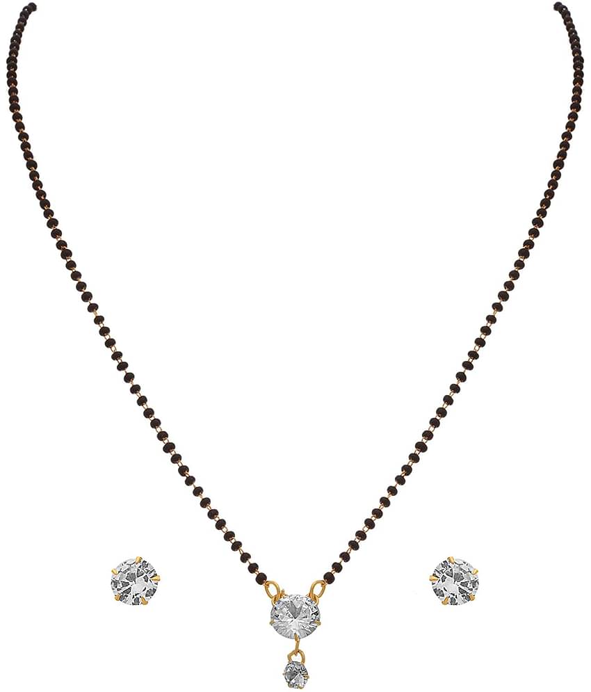 Jewar Mandi - Golden Mangalsutra Set ( Pack of 1 )