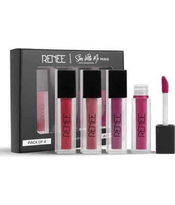 RENEE Stay With Me Mini Matte Lip Color, Awe For Mauve, Long lasting, Water & Smudge Proof, 2ml