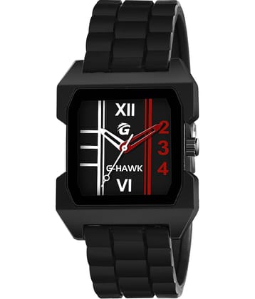PIRASO Black Silicon Analog Men's Watch