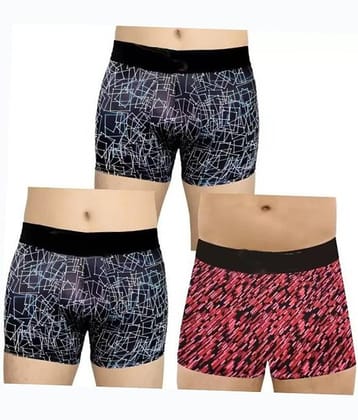 Cavenders Pack of 3 Nylon Trunks For Men's ( Multicolor )