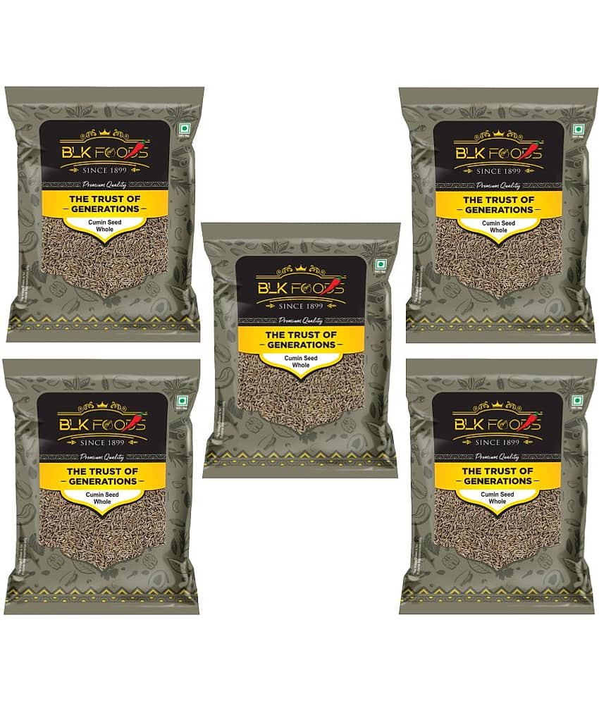 BLK FOODS Daily Cumin Seed Whole (Jeera sabut) 1000g (5 X 200g) 1000 gm Pack of 5