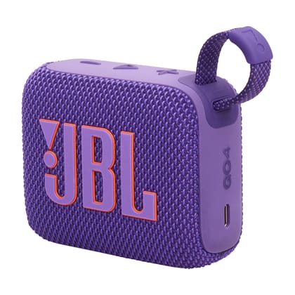 JBL Go 4, Wireless Ultra Portable Bluetooth Speaker, Pro Sound, Vibrant Colors, Water & Dust Proof, Type C (Without Mic, Purple) JBL Go 4, Wireless Ultra Portable Bluetooth Speaker, Pro Sound, Vibrant Colors, Water & Dust Proof, Type C (Without Mic, Purp