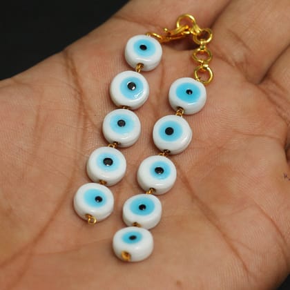 Extender Evil Eye Connector White-White / Free Size / 1 Pc