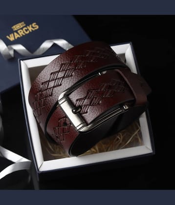 WARCKS - Brown 100% Leather Men's Formal Belt ( Pack of 1 )