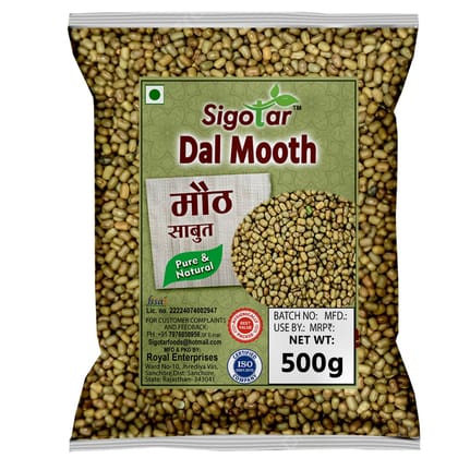 Moth Whole/Sabut Unpolished Dal, 500 Gram