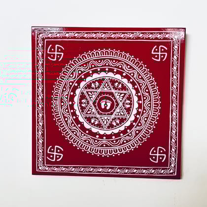 Himadri Emporium (Uttarakhand Government Undertaking) Aipan Hand Painted Traditional Wall Frame