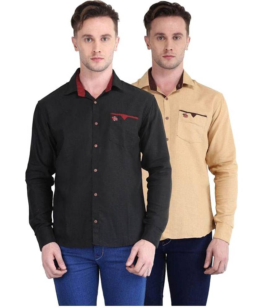 British Terminal Multi Casuals Slim Fit Shirt Pack of 2