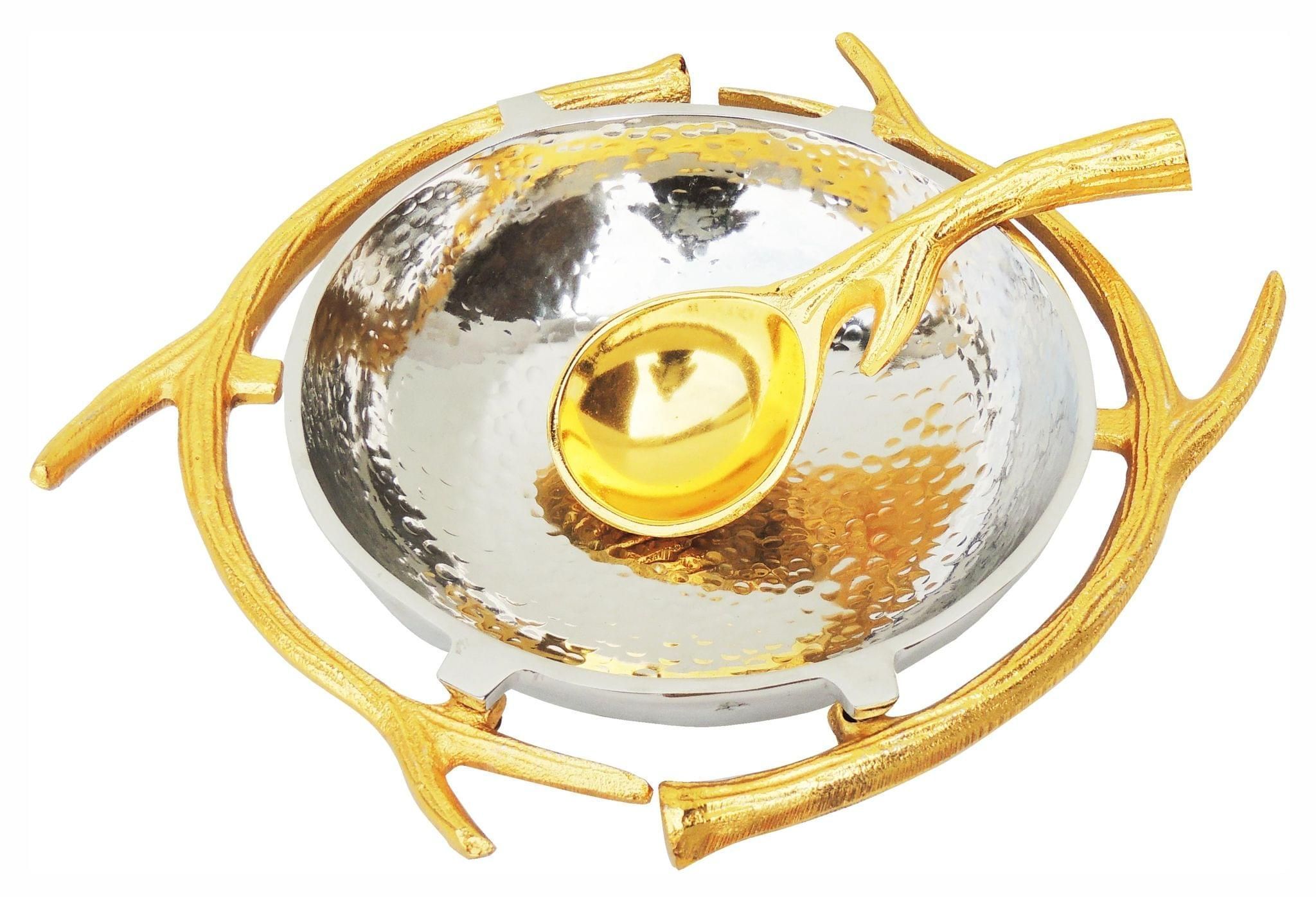 Decorative Round Bowl Spoon  - 10*10*2 inch (A3247/10)