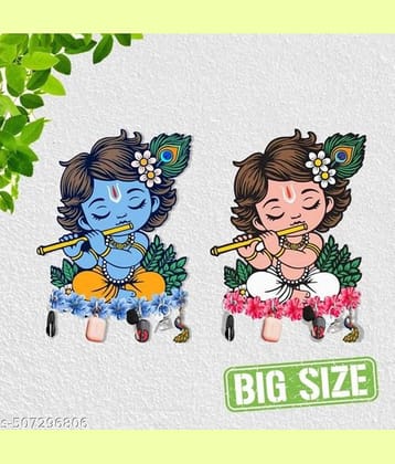 SNDArt Multicolour Wood Key Holder - Pack of 1