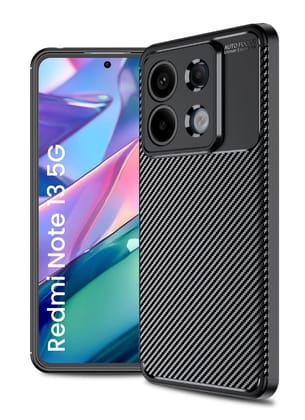 Aramid Fibre Series Shockproof Armor Back Cover for Redmi Note 13 5G, 6.67 inch, Black