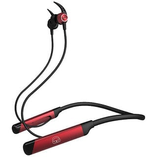 EKKO Unplug N04 Neckband: Premium ENC, 40ms Latency, Max Bass, Twin Connect, Siri & Google Assistant (Red)