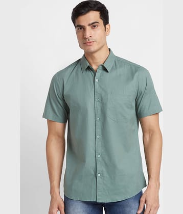 Globus - Olive 100% Cotton Regular Fit Men's Formal Shirt ( Pack of 1 )