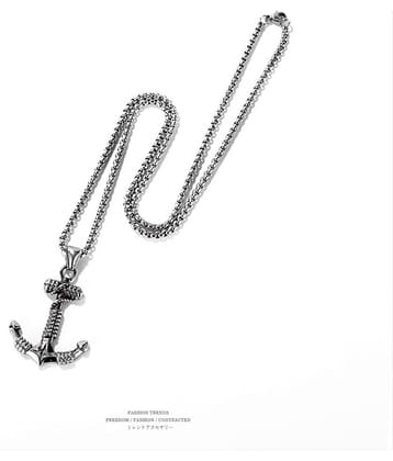 FASHION FRILL - Silver Plated Chain with Pendant ( Pack of 1 )