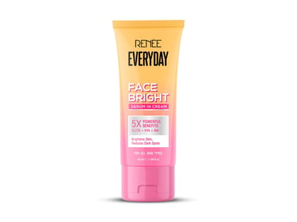 RENEE Everyday Face Bright Serum In Cream, Brighter, Hydrated Skin, Reduces Dark Spots, Even Skin Tone, With Niacinamide, Hyaluronic acid & Glutathione, 50 ml