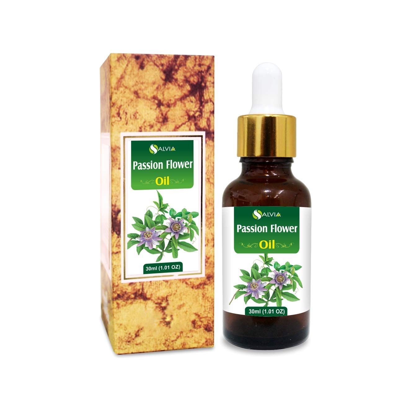 Salvia Passion Flower Oil (Passiflora incarnata) Carrier Oil for Skincare, Haircare & Massage Lightweight Botanical Oil for DIY Beauty Formulations 30 ml / 1.01 fl oz Salvia Passion Flower Oil (Passiflora incarnata) Carrier Oil for Skincare, Haircare & M