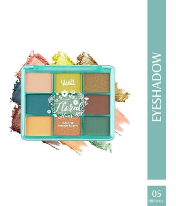 Glam21 Floral Hues Eyeshadow Palette SmudgeProof Super Pigented Matte & Shimmers Hibiscus-05