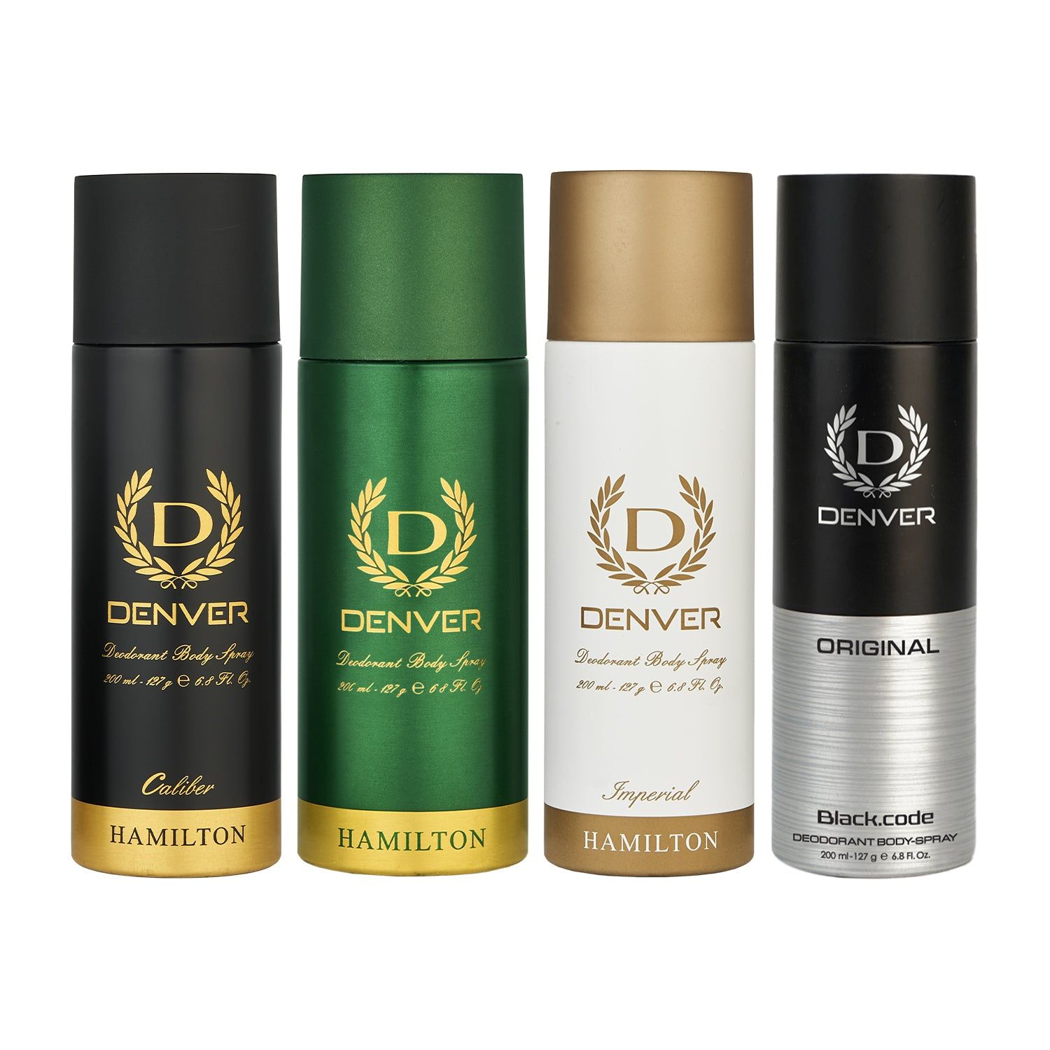 Hamilton, Imperial, caliber  & Black code Original Deo For Men (800 ml, Pack of 4)
