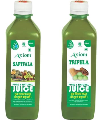 Axiom Triphla Juice 500Ml + Saptfala Juice 500Ml , Ayurvedic Juice