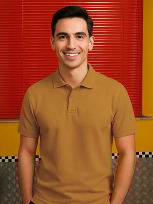 Classic Polo in Mustard-S