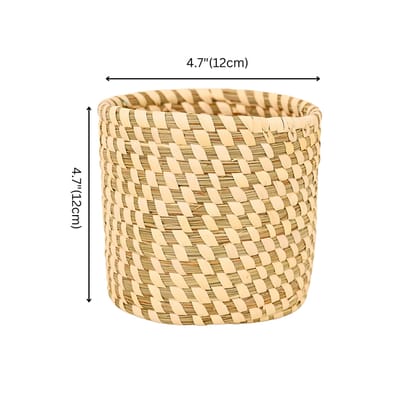 Handcrafted Sabai Grass Small Utility Container Handcrafted Sabai Grass Small Utility Container