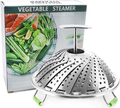 Uttamrobotics Stainless Steel Folding Steamer Basket