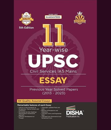 11 Year-wise UPSC Civil Services IAS Mains Essay Previous Year Solved Papers (2013 - 2023) 5th Edition | PYQs Question Bank | Philosophical Essays | W