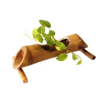 Bamboo Table Planter 6 Inch