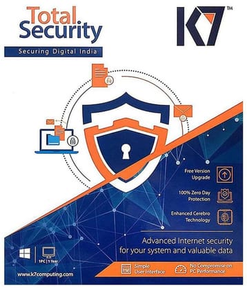 K7 Total Security Latest Version ( 1 PC / 1 Year ) - Activation Code-Email Delivery