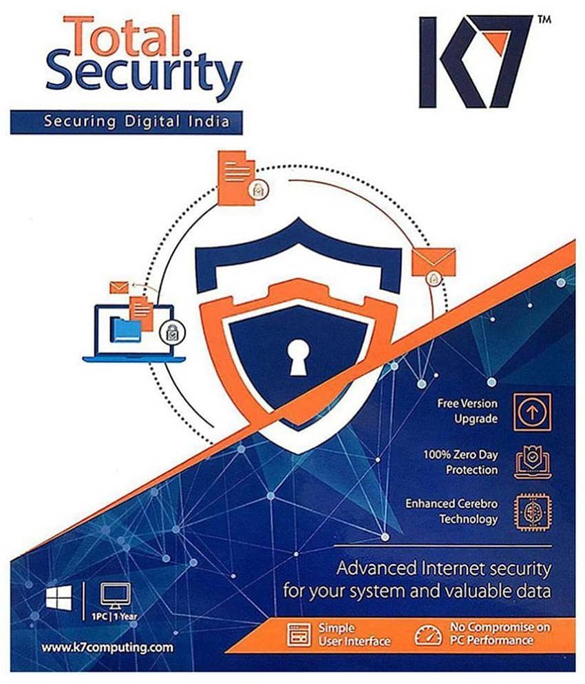 K7 Total Security Latest Version ( 1 PC / 1 Year ) - Activation Code-Email Delivery