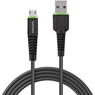 PHILIPS DLC1530U 5 A 1.2 m Rubber Micro USB Cable (Compatible with Micro USB Port, Black, One Cable)_351clone.