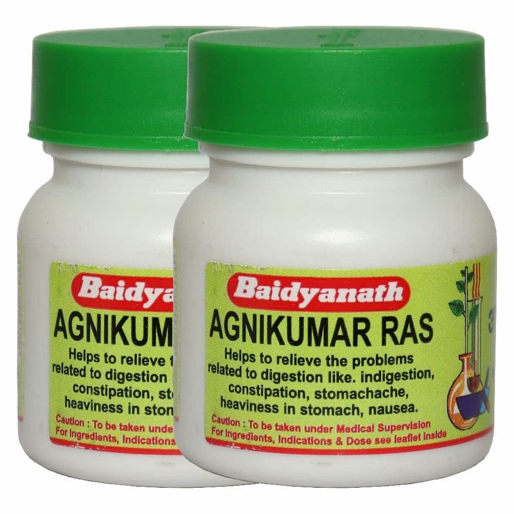 Baidyanath Agnikumar Ras Tablets, 80 Tablet-Pack of 2