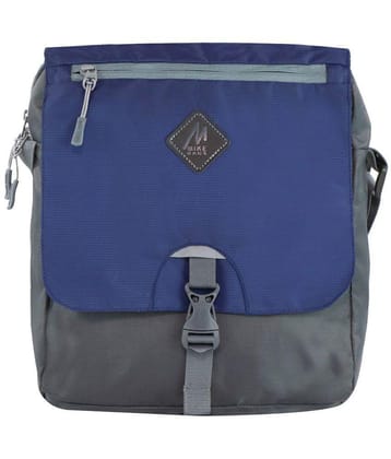 MIKE Blue Polyester Casual Messenger Bag - Blue