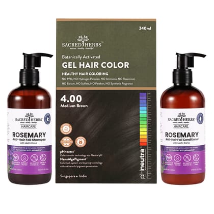Shampoo + Conditioner Hair Color Premium Premium Pack-Dark Brown + Shampoo-Conditioner