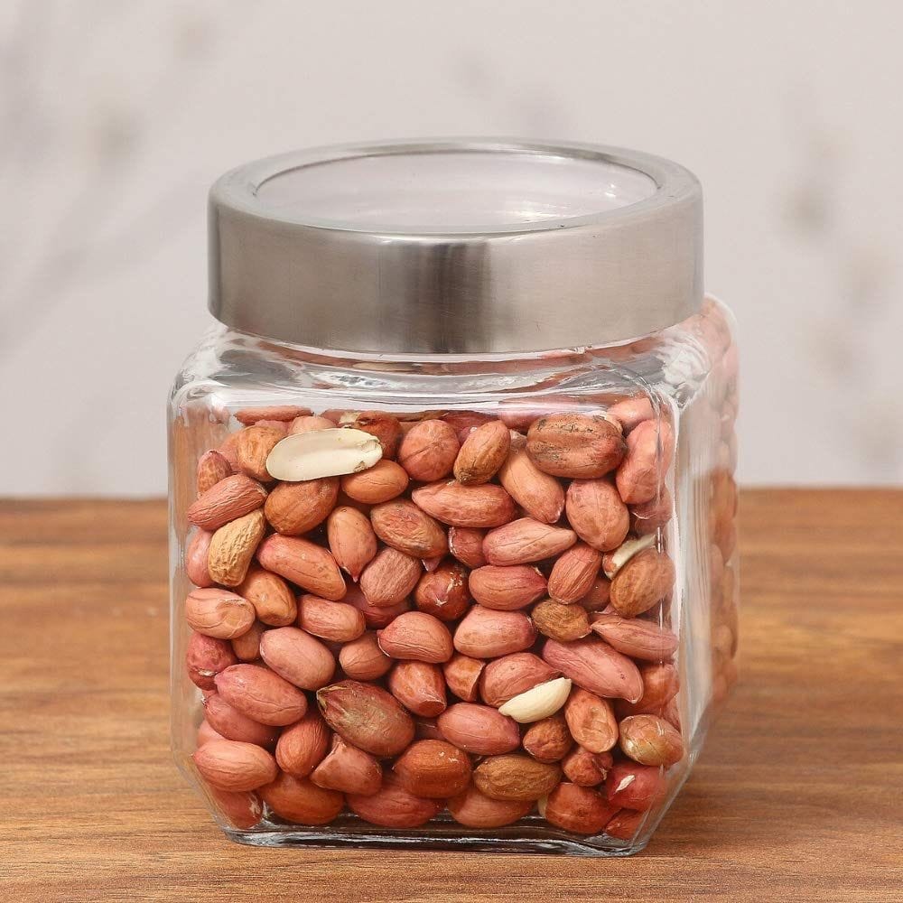 Femora Glass Jar- 500 ml, 2 pieces, Transparent, Free Replacement of Lids