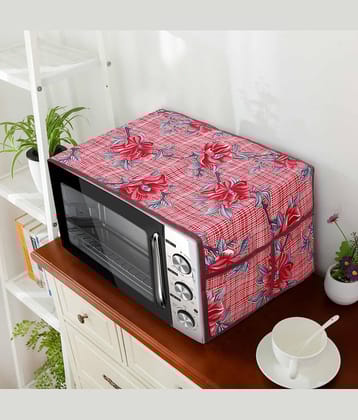 E-Retailer Single Poly-Cotton Red Microwave Oven Cover -