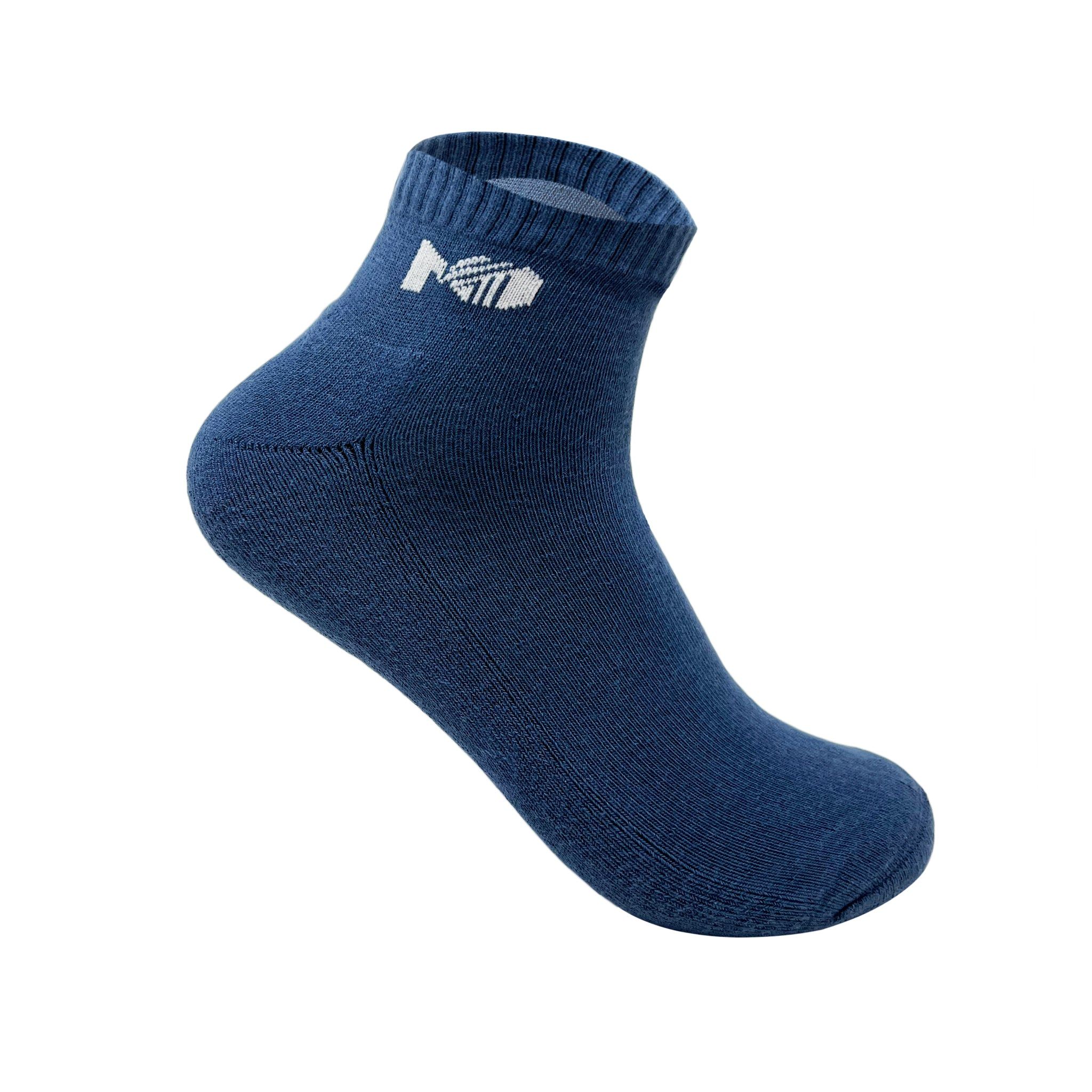Cushioned Terry Sports Ankle Socks for Men - Airforce Blue